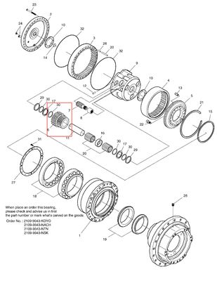 SOLAR 280LC-III ギアボックス部品 SOLAR 290LC-V SOLAR 300LC-V 2101-1019G SOLAR 300LC-V 惑星ギア